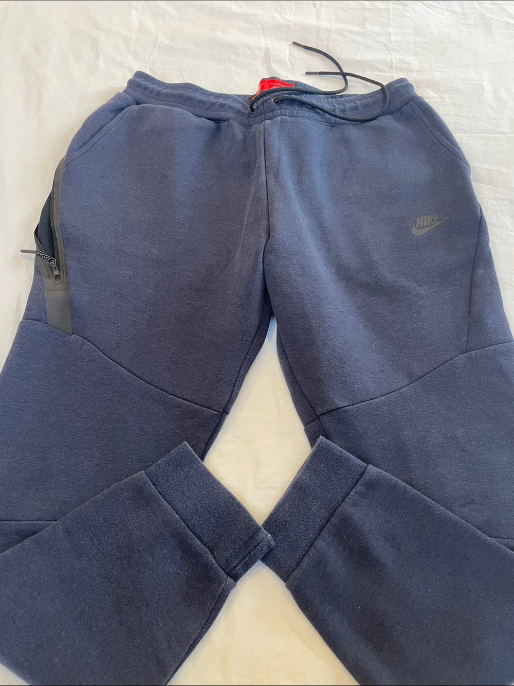 Nike Gray Sweatpants with Tapered Fit and Drawstring Waist